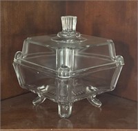 EAPG Footed Lidded Compote