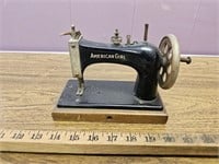 Antique American Girl Hand Crank Sewing Machine