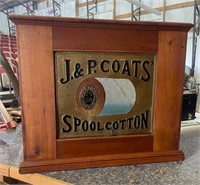 Antique J&P Coats Spool Cotton Cabinet