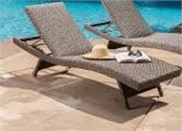 "As Is" All-Weather Wicker Seagrass Woven Chaise