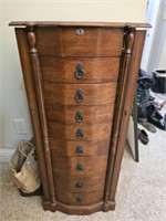 Beautiful wood jewelry cabinet ONLY