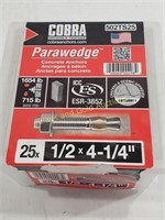 1/2 x 4-1/4" Parawedge Concrete Anchors