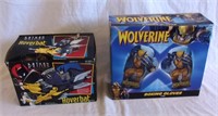 Wolverine & Batman boxed toys.