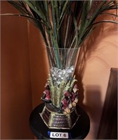 Monkey Vase & Foliage, Stand 28"T  (Does NOT incl)