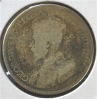 Silver Canadian quarter