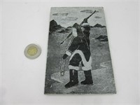 Plaque en pierre de savon avec gravure Inuit