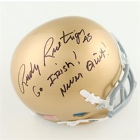 Rudy Ruettiger Hand Signed Mini Notre Dame Helmet