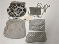 Vintage beaded and seeded purse lot