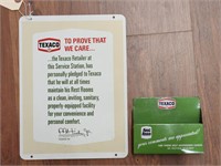 Pair of Metal "Texaco" Restroom Care Signs