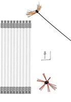 DRILL POWERED CHIMNEY SWEEPING BRUSH WITH 10 RODS