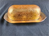 Vintage "Floragold or Louisa" covered butter dish