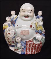 Chinese Famille Rose Porcelain Buddha