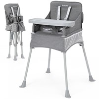 Ezebaby Baby High Chair, Foldable, Gray Grey