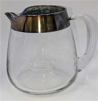 Vintage Silver Rimmed Coffee Pitcher By Dorothy Th