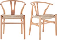 Rattan Dining Chairs, Set of 2