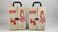 2) VINTAGE MATTEL BARBIE SKIPPER DOLL CASES