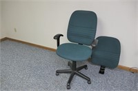 Green Office Chair w/ Extra Backrest