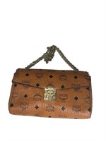 Half-Flap Gold Hardware Cognac Leather Purse