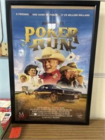 John schneiders  Poker run framed signed poster