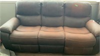 Leather couch with recliner ends
86 inches