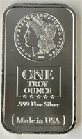 1Troy Oz .999 Fine Silver Bar