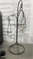 Metal hanging candle holder