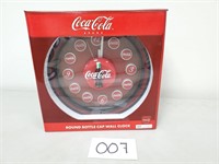 Coca-Cola 12" Round Bottle Cap Wall Clock