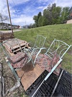 (3) Metal Outdoor Chair Frames