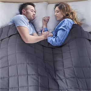 Weighted Blanket Adults (20 lbs, 80” x 87”Grey)