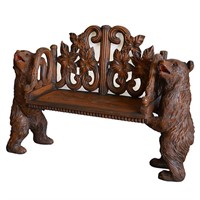 Two Bears Holding Bench