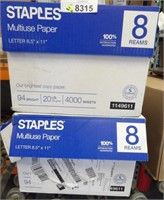 2 Cases Staples Multi Use Paper