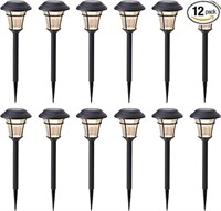 MAGGIFT 12 Pack Solar Pathway Lights Outdoor