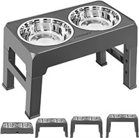 URPOWER Elevated Dog Bowls 4 Height Adjustable