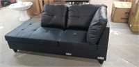 77"x31" Leatherette Chaise Lounge