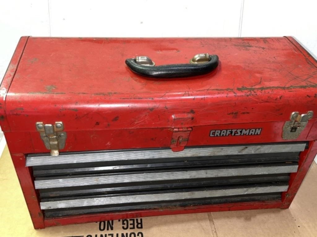 CRAFTSMAN TOOL BOX w CONTENTS - SEE PHOTOS