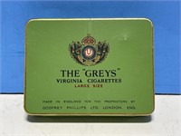Tin Cigarette Box:  Made in England for the