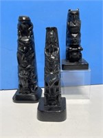 3 BOMA Canada Black Molded Totem Poles