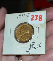 1971G Jefferson 5 cent