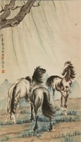 Xu Beihong 1895-1953 Watercolour Paper Scroll
