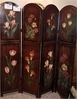 4 Panel Handpainted on one side Room Divider