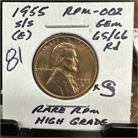 1955-S/S WHEAT PENNY CENT HIGH GRADE RPM-002