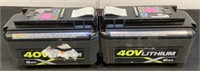 (2) Ryobi 40V Batteries