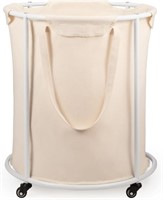 Rolling Laundry Hamper, 45 Gal.