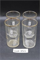 (4) Canadian Club Whiskey Glasses