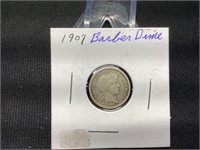 1907 Barber Dime