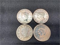 1939, 1841, 1847, 1852 Large Cent