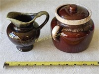 hull & mccoy vtg pottery lot pitcher & bean pot