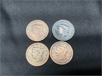 1816, 1835, 1851, 1843 Large Cent