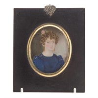 American School miniature portrait