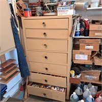 7 Drawer Cabinet with Contents, Organizers